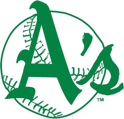 Kansas City Athletics Alternate Logo (1963) - Green A's on white and ...