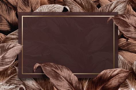 Bronze tropical leaves patterned poster | premium image by rawpixel.com / eyeeyeview | Tropical ...