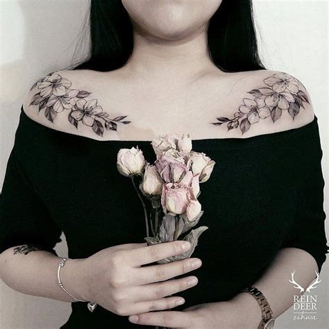 100 Nice and Creative Chest Tattoo Ideas | Art and Design | Chest tattoos for women, Flower ...