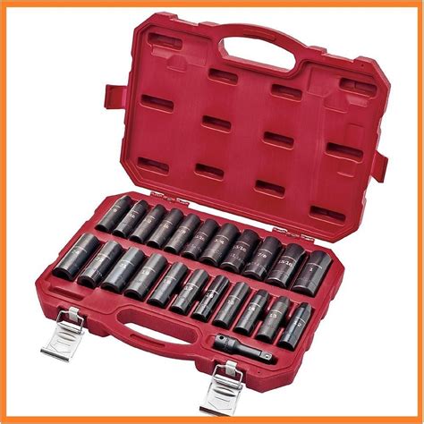 Craftsman 23 Pc piece Laser Impact Deep Socket Set, 1/2" Drive Inch/Metric case