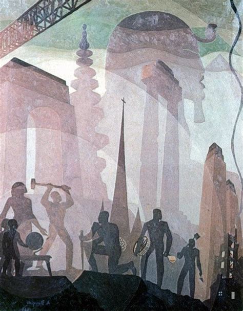 Aaron Douglas Aspects of Negro Life-Building Stately Towers (1936 | The Charnel-House