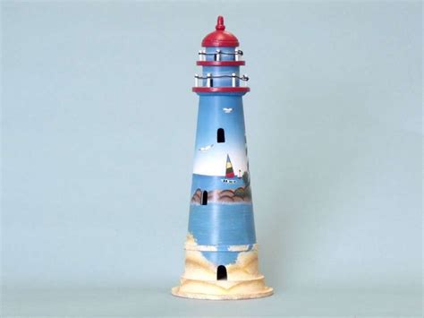 Wholesale Sunrise Wooden Lighthouse 16in - Beach Decor