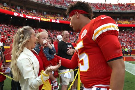 Brittany Mahomes Goes Fiery in Red Blazer & Spiked Louboutins to Support Her Husband Patrick ...