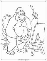 100  Gorilla coloring Pages Free PDF To Print Woo Coloring sketch template