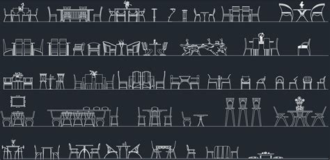 Tables And Chairs CAD Blocks | Free CAD Block And AutoCAD Drawing