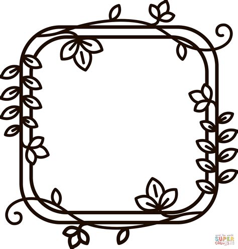 Floral Border coloring page | Free Printable Coloring Pages