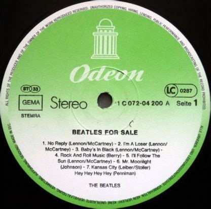 The Beatles - Beatles For Sale (DE) - Vinyl Pussycat Records