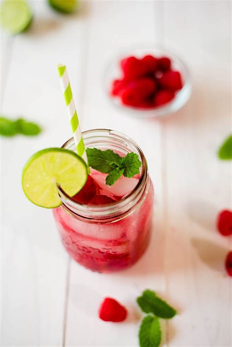 Non Alcoholic Raspberry Mojito • A Sweet Pea Chef