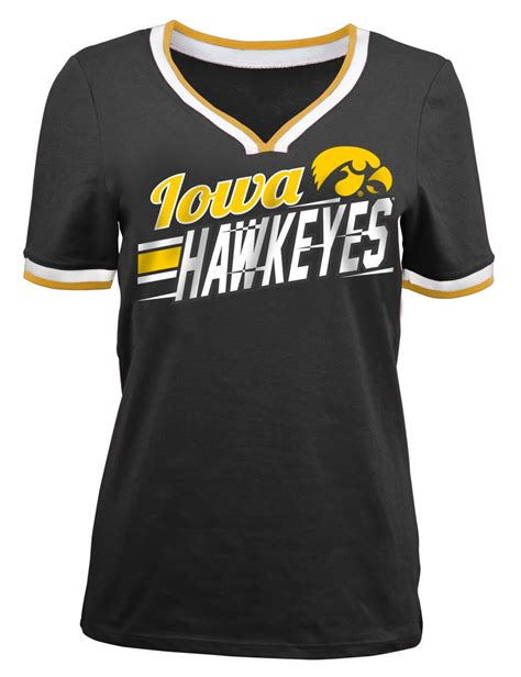 NCAA Women's V-Neck T-Shirt - University of Iowa Hawkeyes