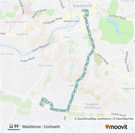 89 Route: Schedules, Stops & Maps - Coxheath (Updated)