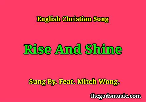 Rise And Shine English Christian Song Lyrics