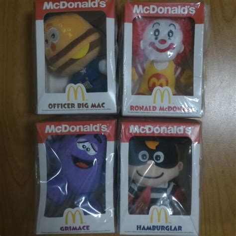 McDonald's Characters Mini Soft Toy Ronald Hamburglar Officer Big Mac ...