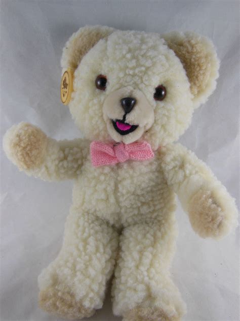 Vintage Korea 1986 Russ Berrie SNUGGLE Bear Plush Stuffed Animal 11" with Tags - Russ