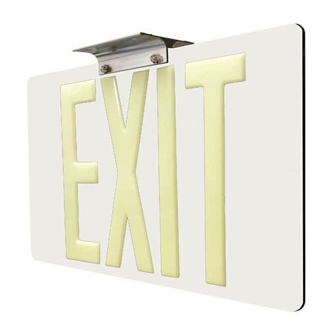 75' Glow-In-The-Dark Exit Sign with White Background