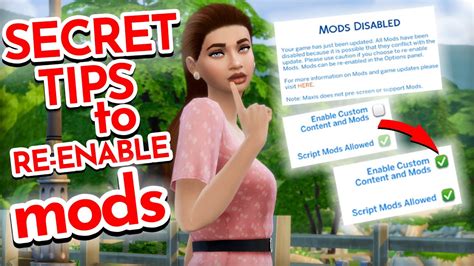 CAN'T ENABLE MODS? Secret TIPS to Fix Sims 4 Mods Keep Getting Disabled ...