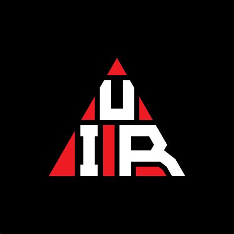 UIR triangle letter logo design with triangle shape. UIR triangle logo design monogram. UIR ...