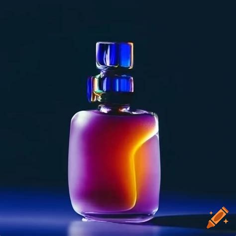 Glass bottle of designer perfume on Craiyon