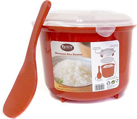 Amazon.com: Microwave Rice Steamer Cooker BPA Free 2.6L Red: Home & Kitchen