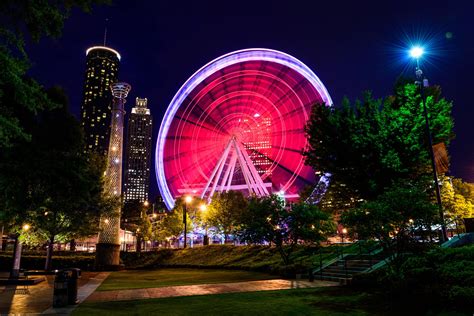 Skyview Ferris Wheel In Motion | Downtown Atlanta | Georgia | Photo By ...