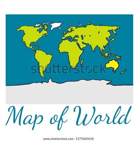 World Map Outline Graphic Sketch Style Stock Vector (Royalty Free ...