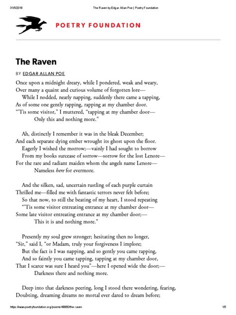 The Raven by Edgar Allan Poe | The Raven | Poetry