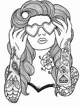 Pin Up Girl Coloring Pages At GetColoringscom  Free Printable sketch template
