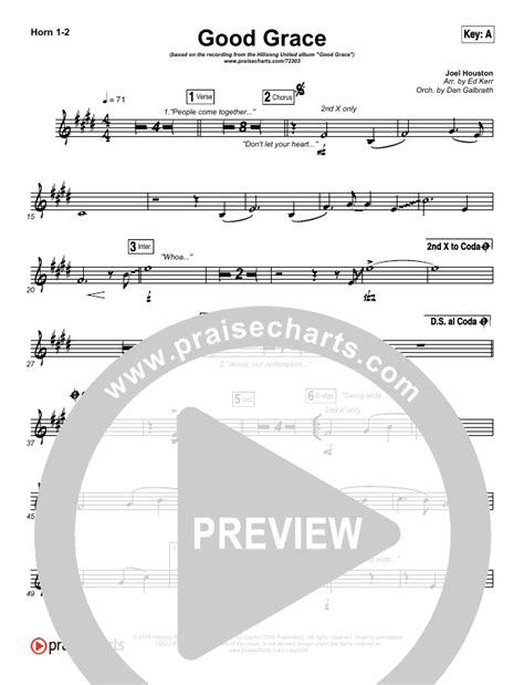 Good Grace Sheet Music PDF (Hillsong UNITED / Joel Houston) - PraiseCharts