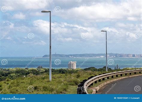 Coastal Landscape View of Distant Durban City Skyline Stock Image - Image of destination, durban ...