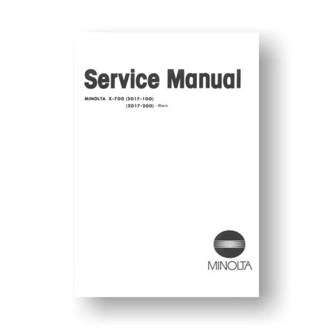 Minolta X700 Service Manual Parts List | Vintage Minolta Service