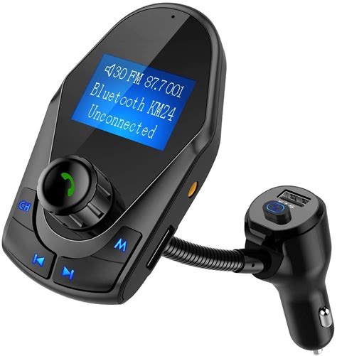 Nulaxy KM24 Bluetooth FM Transmitter Wireless Hands Free Car Kit Power ...