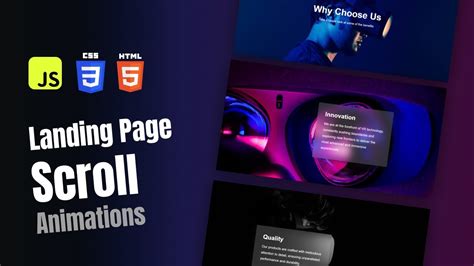 Modern Scroll Animation Landing Page From Scratch | HTML, CSS, JS - YouTube