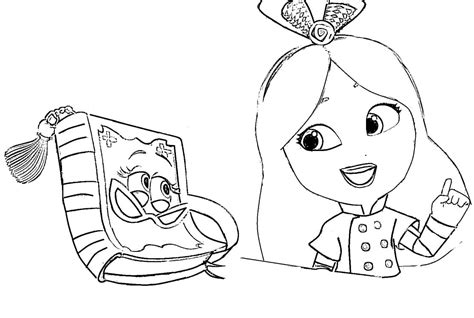 Print Adorable Alice's Wonderland Bakery Coloring Page - Free Printable Coloring Pages for Kids