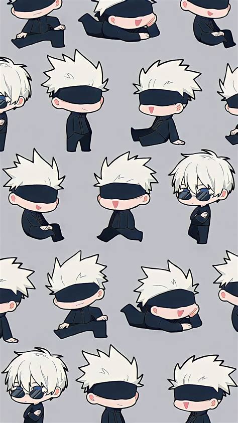 Download Chibi Gojo Jujutsu Kaisen IPhone Wallpaper | Wallpapers.com