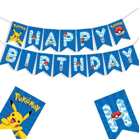 Printable Pokemon Birthday Banner - Printable Word Searches