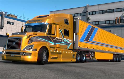 Wallpaper yellow, the game, truck, Euro Truck Simulator 2, SCS Software images for desktop ...