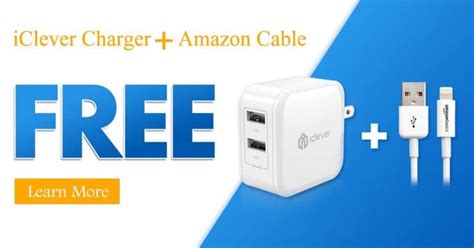 iClever FREE charger - FREE iPhone Charger and Cable! - Enza's Bargains