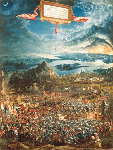 Albrecht Altdorfer / Die Alexanderschlacht | Battle of issus, Great paintings, Alexander the great