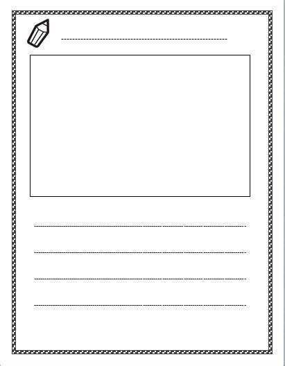 Free lined paper with space for story illustrations! | Letter writing ...