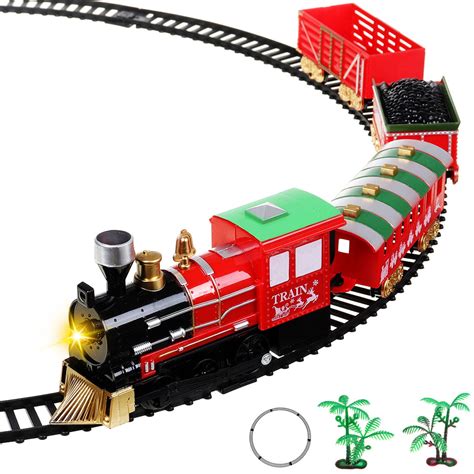 Eztec Battery Operated Happy Holiday Express 22 Piece Christmas Train ...