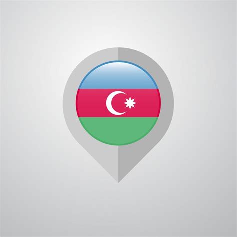 Map Navigation pointer with Azerbaijan flag design vector 14233607 ...