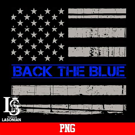 Back The Blue Flag PNG file – lasoniansvg