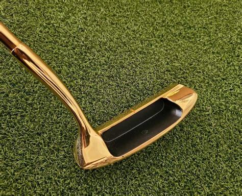 24K Gold Plated Putter by Celebrity Golf Club,With Leather Stitched Grip, 35",RH | SidelineSwap