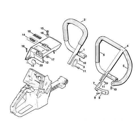 Stihl MS 880 Chainsaw (MS880) Parts Diagram, Handlebar