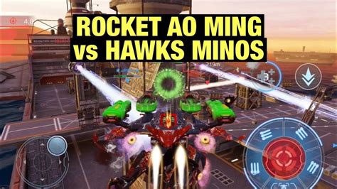 Maxed Rocket Ao Ming Carrier Gameplay vs Maxed Hawks Minos Nodens ...