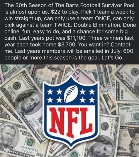 NFL Survivor Pool : r/NFLSurvivor