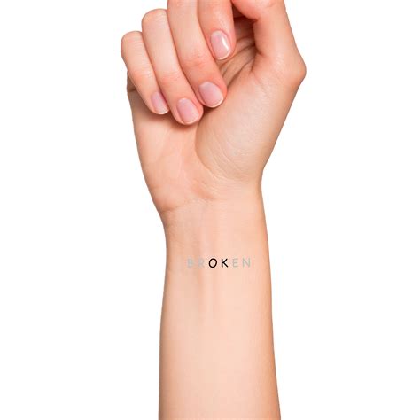 BROKEN / OK Words Temporary Tattoo / Im Broken Im OK - Etsy