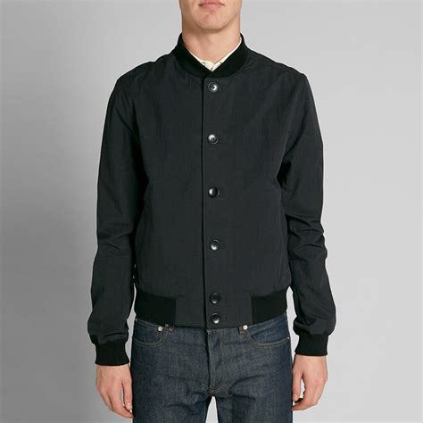 YMC Button Bomber Jacket Black | END. (GB)