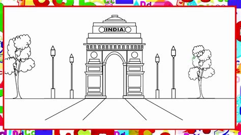 India Gate Drawing at GetDrawings | Free download