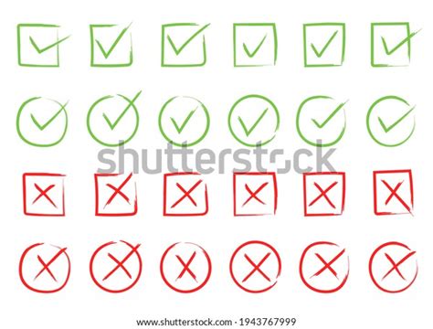 Tick Cross Vector Design Illustration Isolated Stock Vector (Royalty Free) 1943767999 | Shutterstock