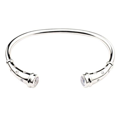 Cremation Bracelet Sterling Silver Diamond Pavé Flute - Treasured Memories